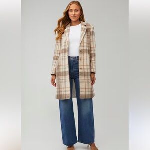 BB Dakota x Steve Madden Plaid to Be Said Coat Size Medium